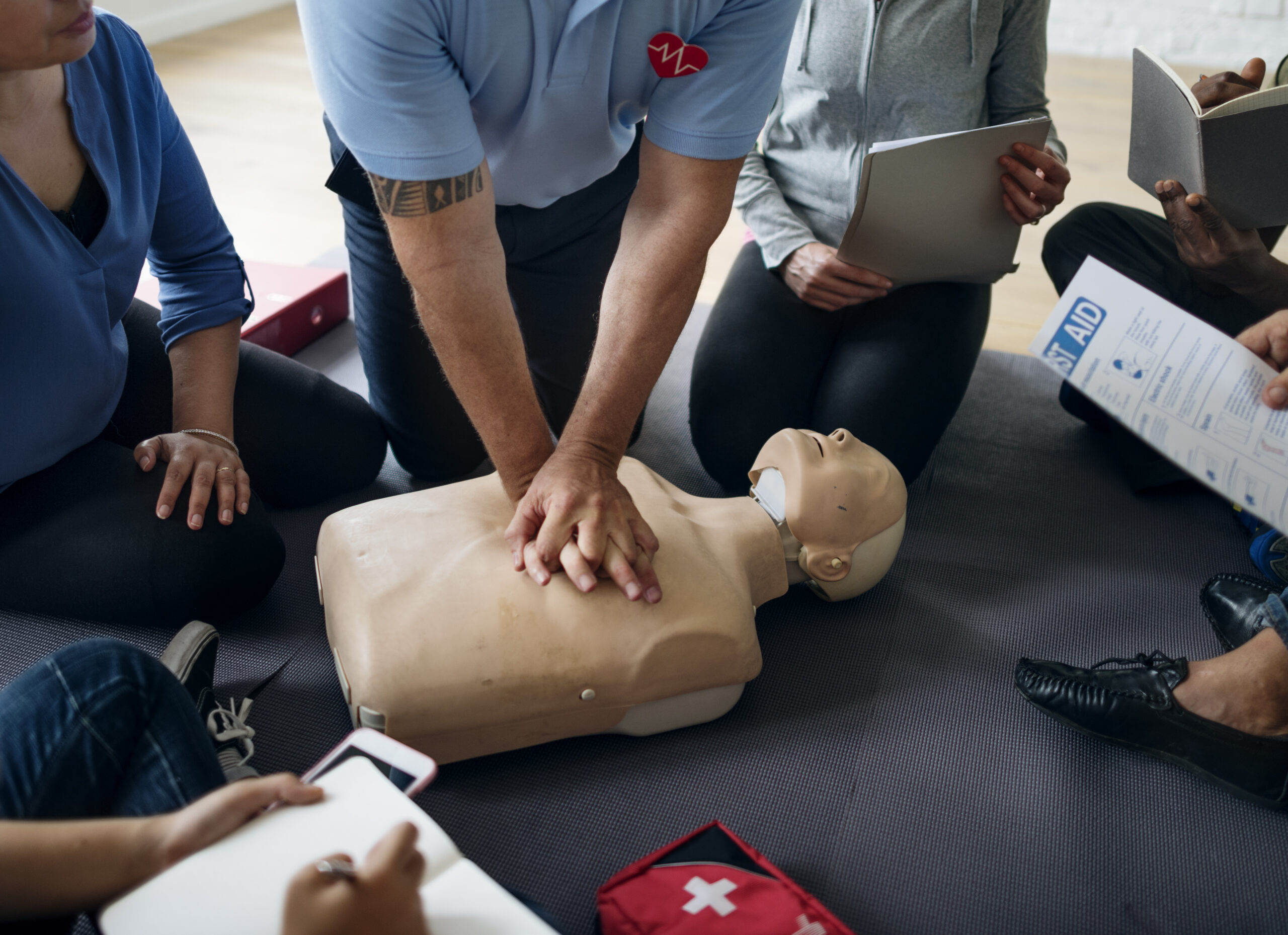 CPR First Aid Training Concept